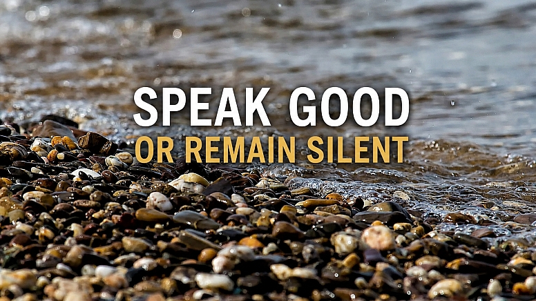 Speak Good Or Remain Silent Speak Good Or Remain Silent